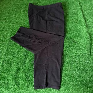 Terra & Sky Mid Rise Slim Ankle Leg Black Comfort Chino Pant Plus Size 26W NEW
